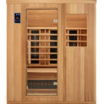 Moderne Infrarotkabine in einem stilvollen Wohnraum für optimale Entspannung.