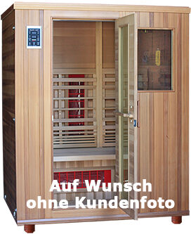 Moderne Infrarotkabine in einem stilvollen Wohnraum für optimale Entspannung.